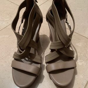 Tan/Taupe strappy Michael Kors wedges